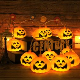 Halloween Pumpkin Battery Atmosphere Decoration Lights (Option: Cubic Great Pumpkin-Warm White Battery Model-5M 20Light)