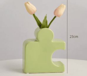 Ceramic Jigsaw Vase Ornaments Household Living Room Decoration Flower Arranger (Option: Combination2)