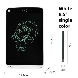 LCD Writing Tablet Children Magic Blackboard Dig (Option: White8.5singlecolor)