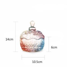 Clear Glass Crown Full Sky Star Style Storage Jar Jewelry Box (Option: Small crown glass)