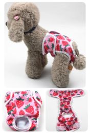 Pet Diapers Mother Dog Physiological Pants (Option: Strawberry-L)