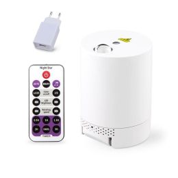 Rainbow Sky Rotating Projection Lamp Remote Control Voice Control (Option: Infrared remote control-American standard white)