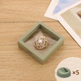 Thin Film Suspension Box Jewelry Storage (Option: Green-11X11 10PCS)