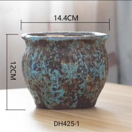 Crack Breathable Large Diameter Coarse Pottery Retro Ceramic Mage Basin (Option: Camouflage-DH425)