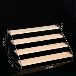 Hand Display Step Blind Box Storage Acrylic Wood Stepped Display Rack Ornaments Toy Display Rack (Option: 4Layer-40cm)