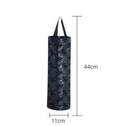 Kitchen Wall-mounted Plastic Bag Collector Extractable Large-capacity (Color: Black)