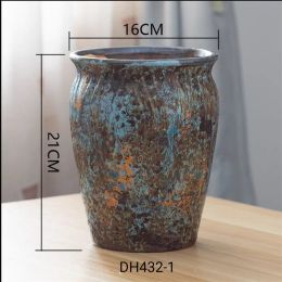 Crack Breathable Large Diameter Coarse Pottery Retro Ceramic Mage Basin (Option: Camouflage-DH432)