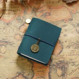 Diary Manual Notes Kraft Notebook (Option: Oil Wax Pan Beautiful Blue)