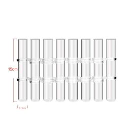 Test Tube Clear Glass Vase For Plant Bottle Flower Pot Hydroponic Container Decor Wedding Party Floral Hinged Flower Vases Home Decor (Option: 8small size delivery brushes)