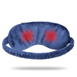 Far Infrared Super Soft Flannel 5v Electric Hot Eye Patch (Option: Dark Blue-Average Size)