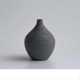 Damon Jumping Knife Craft Vase Simple Modern Style Small Japanese Vase (Option: Grey-Trumpet)