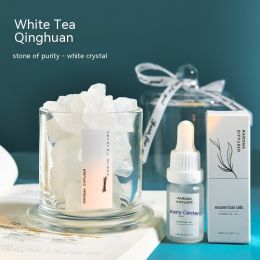 Crystal Stone Reed Diffuser Essential Oil (Option: White Tea Essential Oil-White Natural Crystal)