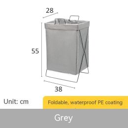 Foldable Fabric Laundry Basket Large Storage (Option: Gray-Regular)