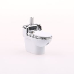 Color Picture Spray Painting Toilet Metal Mini Pipe (Color: White)