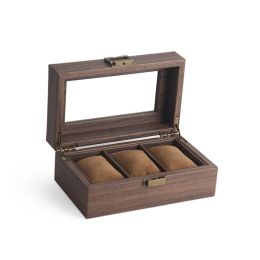 Wood Grain Leather 6-bit 10-bit 12-bit Watch Display Box (Option: 3bit Watch Box)