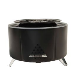 White Noise Flame Aroma Diffuser Desktop (Option: V28 Black Basic Style-US)