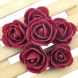 Simulation 35cm Foamflower Diy Bear Accessories (Option: Wine Red-50pcs)