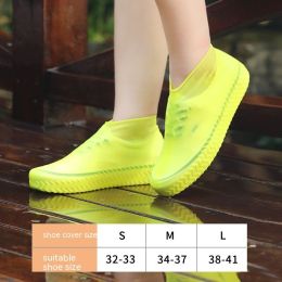 Thickening And Wear-resistant Rain Boots Cover Students (Option: Yellow-L)