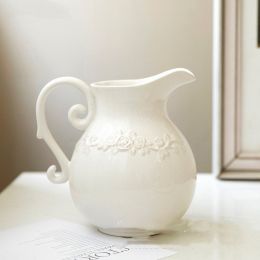 Mediterranean Word Mother's Milk Kettle Ceramic Vase Decorative Ornaments (Option: Carved kettle fat)