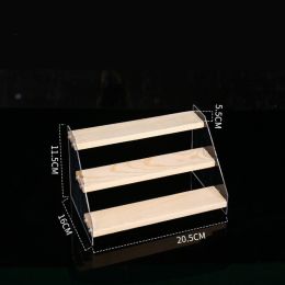 Hand Display Step Blind Box Storage Acrylic Wood Stepped Display Rack Ornaments Toy Display Rack (Option: 3Layer-20cm)