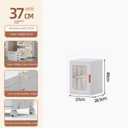 Toilet Floor-to-ceiling Folding Storage Cabinet Bathroom Waterproof Locker (Option: Transparent-1story-37Face width)