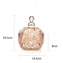 Clear Glass Crown Full Sky Star Style Storage Jar Jewelry Box (Option: Grand crown amber)