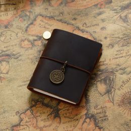 Diary Manual Notes Kraft Notebook (Option: Leather Coffee Color)