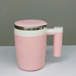 Rechargeable Blending Cup Magnetic Force Automatic Mixing Coffee Cup (Option: Rechargeable Pink-400ml)