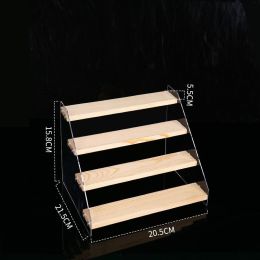 Hand Display Step Blind Box Storage Acrylic Wood Stepped Display Rack Ornaments Toy Display Rack (Option: 4Layer-20cm)