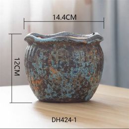 Crack Breathable Large Diameter Coarse Pottery Retro Ceramic Mage Basin (Option: Camouflage-DH424)